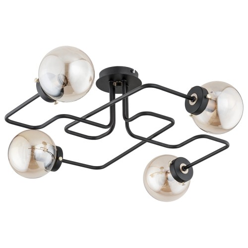 Lampa sufitowa Grap 24774 Alfa 4xE14 LED Metal Czarny
