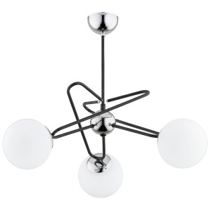 Lampa sufitowa Sagito 63088 Alfa 3xE14 LED Metal Czarny - Chrom