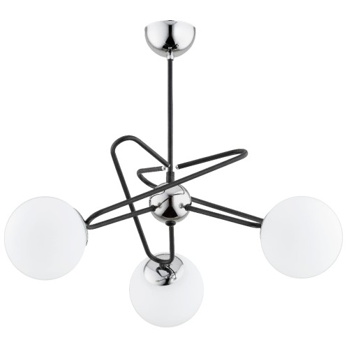 Lampa sufitowa Sagito 63088 Alfa 3xE14 LED Metal Czarny - Chrom