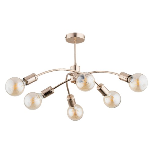 Lampa sufitowa Ralph 63048 Alfa 6xE27 LED Metal Złoty Antyk