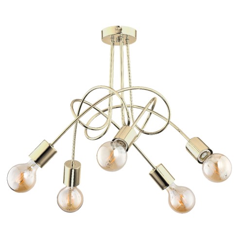 Lampa sufitowa Tango 28315 Alfa 5xE27 LED Metal Złoty