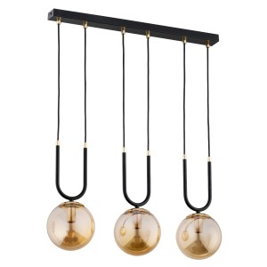 Lampa wisząca Gemma 62359 Alfa 3xE14 LED Metal Czarny - Złoty