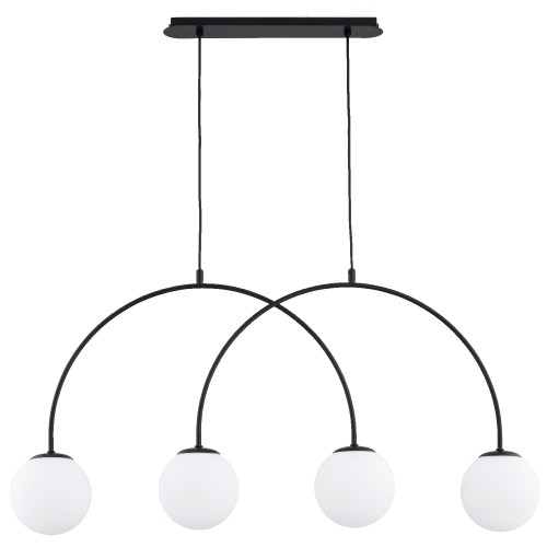 Lampa wisząca Bendo 63301 Alfa 4xE14 LED Metal Czarny