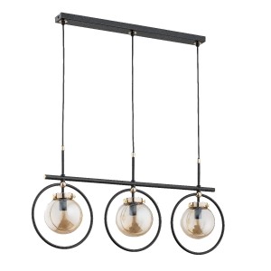 Lampa wisząca Emiko 62186 Alfa 3xE14 LED Metal Czarny - Stare Złoto