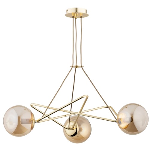 Lampa sufitowa Tristan 62343 Alfa 3xE14 LED Metal Złoty