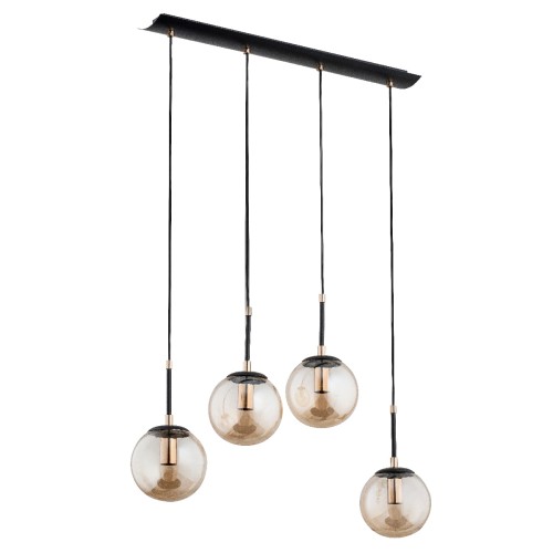 Lampa wisząca Sebia 61064 Alfa 4xE14 LED Metal Czarny