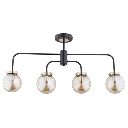Lampa sufitowa Linio 25504 Alfa 4xE14 LED Metal Czarny - Złoty