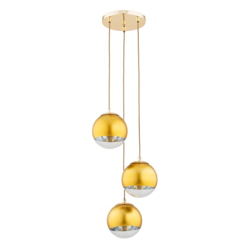 Lampa wisząca Leila 62494 Alfa 3xE14 LED Metal Złoty
