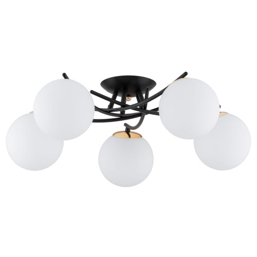 Lampa sufitowa Savi 63258 Alfa 5xE14 LED Metal Czarny - Stare Złoto