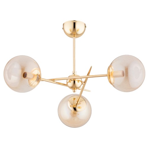 Lampa sufitowa Primery 62524 Alfa 3xE14 LED Metal Złoty