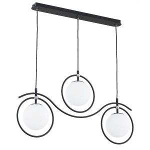 Lampa wisząca Kira 62474 Alfa 3xE14 LED Metal Czarny - Chrom