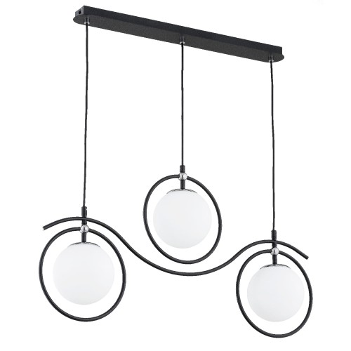 Lampa wisząca Kira 62474 Alfa 3xE14 LED Metal Czarny - Chrom