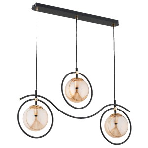 Lampa wisząca Kira 62473 Alfa 3xE14 LED Metal Czarny - Stare Złoto