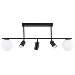 Lampa sufitowa Eska 63336 Alfa 5xE14 LED / Gu 10 LED Metal Czarny