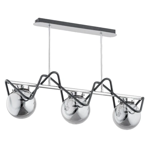 Lampa wisząca Sagito 62100 Alfa 3xE14 LED Metal Czarny - Chrom