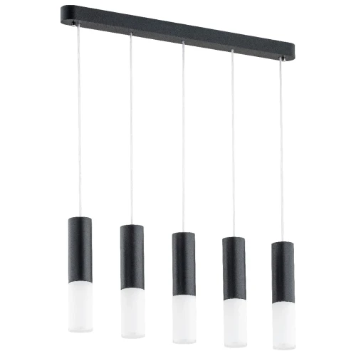 Lampa wisząca Eliot 63046 Alfa 5xE14 LED Drewno Czarny