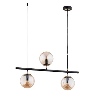 Lampa wisząca Fingo 63037 Alfa 3xE14 LED Metal Czarny - Stare Złoto