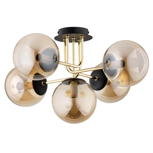 Lampa sufitowa Boss 63182 Alfa 5xE14 LED Metal Złoty - Czarny
