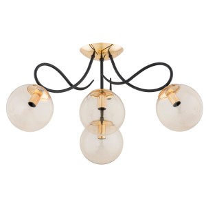 Lampa sufitowa Oxa 63214 Alfa 4xE14 LED Metal Złoty - Czarny