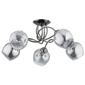 Lampa sufitowa Infinity 27195 Alfa 5xE27 LED Metal/Szkło Chrom