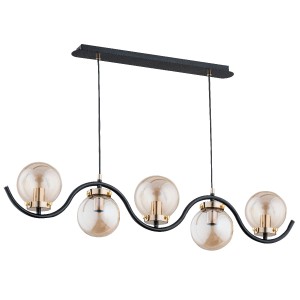 Lampa wisząca Korda 62155 Alfa 5xE14 LED Metal Czarny
