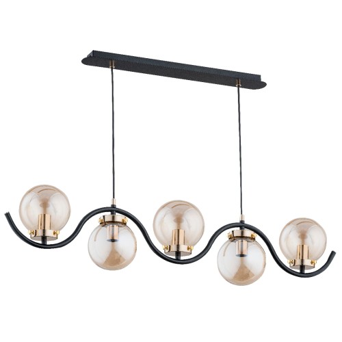 Lampa wisząca Korda 62155 Alfa 5xE14 LED Metal Czarny