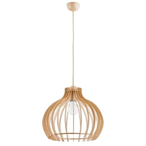 Lampa wisząca Lavaya 60023 Alfa 1xE27 LED Drewno Jasne Drewno
