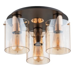 Lampa sufitowa Atman 62194 Alfa 3xE27 LED Metal Czarny - Stare Złoto