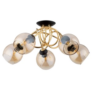 Lampa sufitowa Modena 63179 Alfa 5xE27 LED Metal Złoty - Czarny