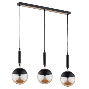 Lampa wisząca Marakas 62339 Alfa 3xE14 LED Metal Czarny - Stare Złoto