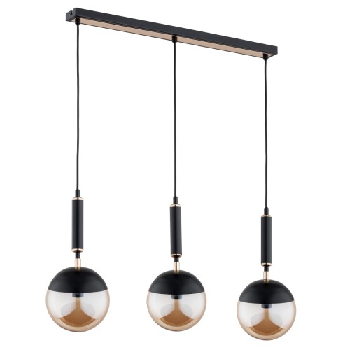 Lampa wisząca Marakas 62339 Alfa 3xE14 LED Metal Czarny - Stare Złoto