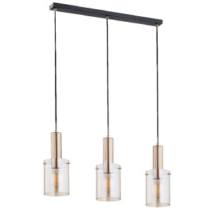 Lampa wisząca Celia 62165 Alfa 3xE27 LED Metal Czarny - Stare Złoto