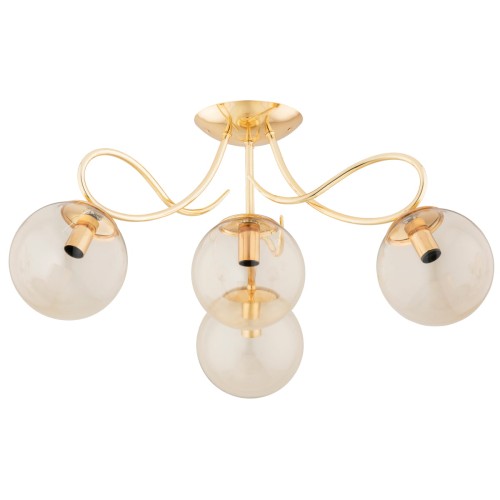 Lampa sufitowa Oxa 63213 Alfa 4xE14 LED Metal Złoty