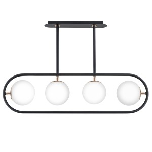 Lampa sufitowa Saran 63111 Alfa 4xE14 LED Metal Czarny - Stare Złoto