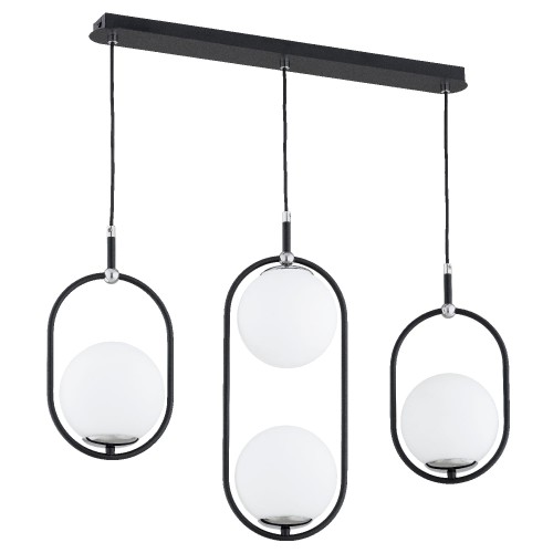 Lampa wisząca Amaro 63273 Alfa 4xE14 LED Metal Czarny - Chrom