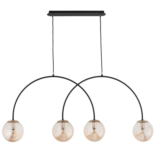 Lampa wisząca Bendo 63303 Alfa 4xE14 LED Metal Czarny - Stare Złoto