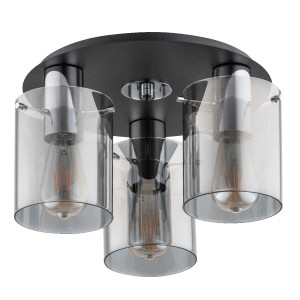 Lampa sufitowa Atman 62195 Alfa 3xE27 LED Metal Czarny - Chrom