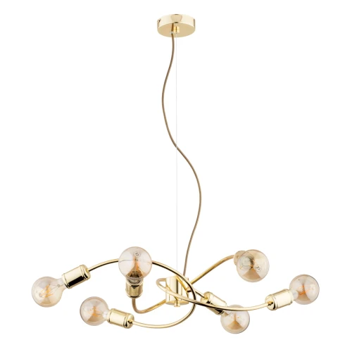 Lampa wisząca Karuzo 63163 Alfa 6xE27 LED Metal Złoty