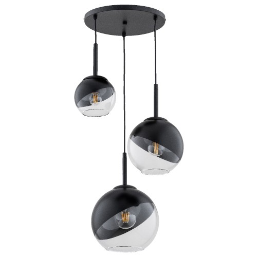Lampa wisząca Invero 62500 Alfa 3xE27 LED Metal Czarny