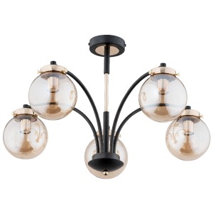 Lampa sufitowa Viola 25545 Alfa 5xE14 LED Metal Czarny - Złoty