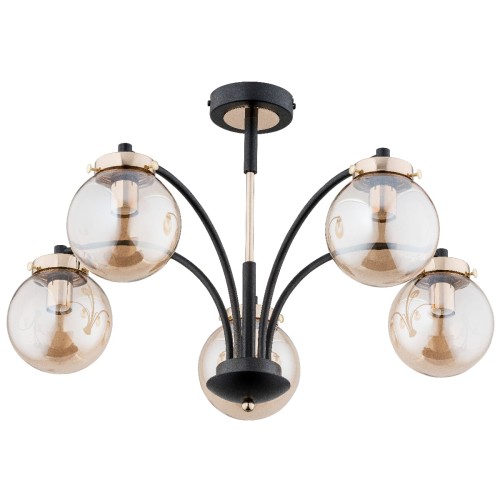 Lampa sufitowa Viola 25545 Alfa 5xE14 LED Metal Czarny - Złoty