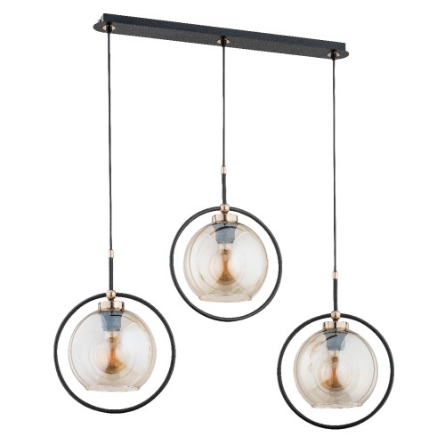 Lampa wisząca Seldi 62178 Alfa 3xE27 LED Metal Czarny - Złoty