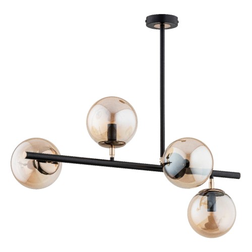 Lampa sufitowa Luro 63031 Alfa 4xE14 LED Metal Czarny - Stare Złoto