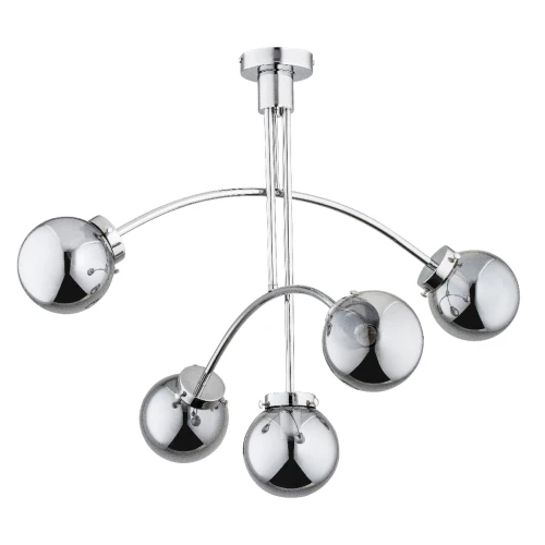 Lampa sufitowa Lusco 27125 Alfa 5xE14 LED Metal/Szkło Chrom