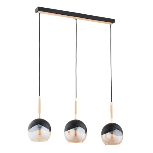 Lampa wisząca Prada 62407 Alfa 3xE27 LED Metal Czarny - Złoty