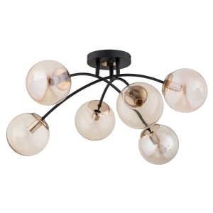 Lampa sufitowa Blasko 63253 Alfa 6xE14 LED Metal Czarny - Złoty
