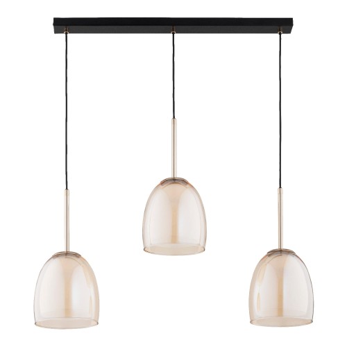 Lampa wisząca  62526 Alfa 3xE27 LED Metal Czarny - Stare Złoto