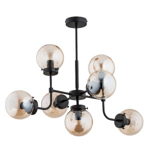 Lampa sufitowa Transformers 25747 Alfa 7xE14 LED Metal/Szkło Czarny