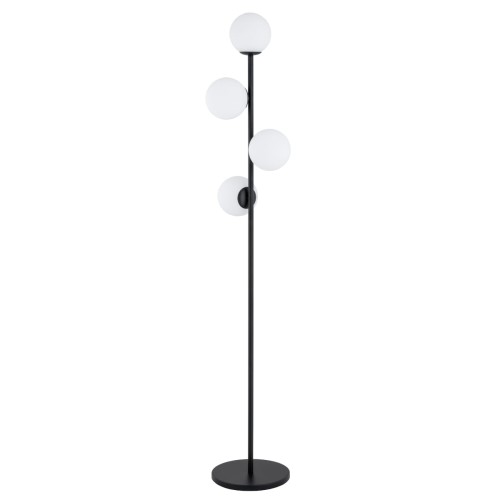 Lampa stojąca podłogowa  9289 Alfa 4xE14 LED Metal Czarny