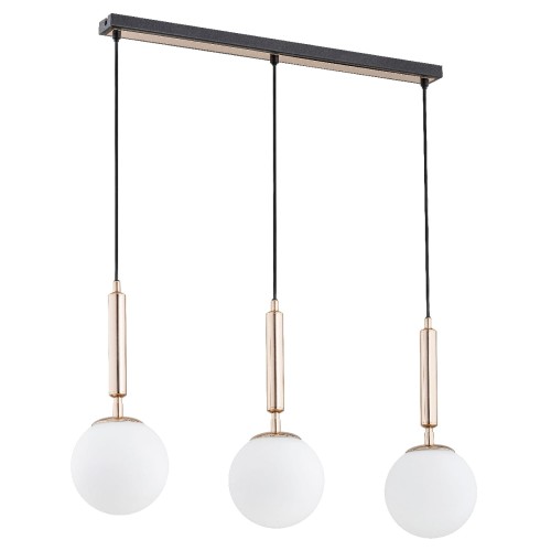 Lampa wisząca Volda 62205 Alfa 3xE14 LED Metal Czarny - Stare Złoto